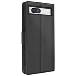 Case for Google Pixel 7a, Card Holder, Dual Tab Video Support, Black