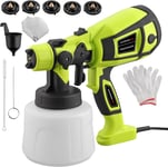 JiGiU Paint Sprayer, 700W Electric HVLP Spray Gun 1400ml Fence Paint Sprayer El