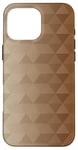 Coque pour iPhone 16 Pro Max Polygone géométrique beige marron dégradé de couleur