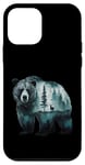 Coque pour iPhone 12 mini Majestic Grizzly Bear Cerf Forêt Scenic Nature Wildlife Art