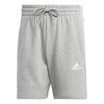 adidas Homme Essentials French Terry 3-Stripes Shorts, Medium Grey Heather, M Tall