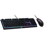 Cooler Master MS110 RGB Clavier & Souris Gaming Combo - Switches Linéraires Mem-Canique, Anti-Ghosting 26 Touches, Contrôles Embarqués, MS110 Souris Gaming avec 4 Réglages DPI - QWERTZ DE