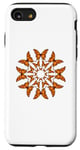 Coque pour iPhone SE (2020) / 7 / 8 Petit papillon – Motif floral mandala orange