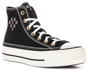 Converse A08731C Chuck Taylor High Top Womens Trainer In Black Gold UK 3.5 - .5