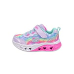 Skechers Flutter Heart Lights Groovy Swirl Botte de randonnée, Rose, 22 EU