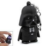 Creative Star Wars Black Warrior Cartoon Led Luminous Sound Nyckelring