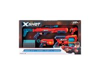 Skumpile-Blaster Pakke Zuru X-Shot Excel Combo Pack - Hawk Eye + Xcess + Fury 4 + Micro Affyringsrampe 48 Dartpile (36585)