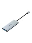 Vention USB-C to HDMI/USB 3.0x3/SD/TF/PD Docking Station 0.15M Gray Aluminum Alloy Type USB Hub - USB 3.0 - 6 porte - Silver