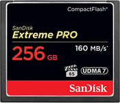 SanDisk Extreme Pro 256 GB 160 MB/s CompactFlash Memory Card - Black/Gold/Red, SDCFXPS-256G-X46