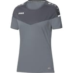 JAKO Champ 2.0 T-Shirt Women's T-Shirt - Stone Gray/Anthra Light, 44