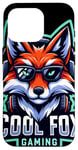 Coque pour iPhone 16 Pro Cool Fox Gaming Renard Casque Lunettes