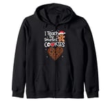 I Teach The Smartest Cookies Christmas Gingerbread Kids Boys Zip Hoodie