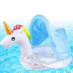 Bouée de natation licorne pour bébé avec protection solaire, entraîneur de natation, siège de natation