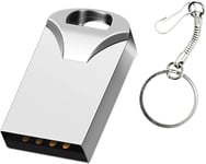 Super Mini clé USB Flash Disque U Thumb Drive Suspension Drive avec imperméable à l'eau et à la poussière et résistant aux Chocs (Argent 64GB)