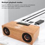 Wooden Speaker Alarm Clock With FM Radio Wireless Phone Charger A HS