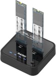 K3016P Station d'accueil Clone M.2 NVME 2 Baies,Duplicateur NVME pour USB 3.1,avec Fonction de clonage Hors Ligne