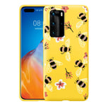 Yoedge For Samsung Galaxy A42 5G 6.6 inch case, ultra light slim protective case with patterns, soft silicone, ultra soft TPU case, anti-scratch, anti-yellow print design for thin bumper case, bee