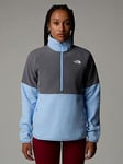 The North Face Women's Glacier Heavyweight 1/2 Zip Jacket - Grey/light Blue, Grey, Size L, Women