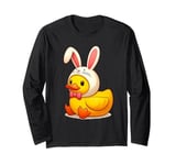 Rabbit Duck, Rubber Yellow Duck Long Sleeve T-Shirt