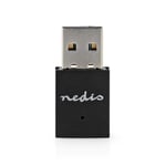 Nedis Nätverks dongle | Wi-Fi | N300 | 2.4 GHz | USB2.0 | Wi-Fi hastighet total: 300 Mbps | Windows 10 / Windows 11 / Windows 8