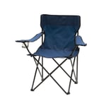 Hopfällbar campingstol med mugghållare - Blå