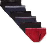 Eminence - Lot de 6 Slips Homme Business - Coton Premium - Avants Doublés - Label OEKO-TEX® - Maintien Optimal, Coupe Confort - Noir-Noir-Noir-Marine-Rouge-Marine, 2/S