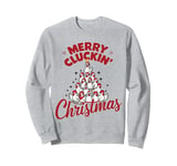 Merry Cluckin' Christmas Funny Chicken Lovers Farm Xmas Sweatshirt