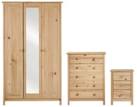 Argos Home Scandinavia 3 Piece Door Wardrobe Set - Pine