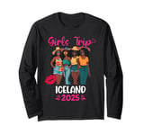 Black Girls Trip Iceland 2025 Vacation Matching Long Sleeve T-Shirt