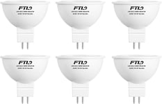 FTL MR16 LED Bulbs, 12V GU5.3 LED Light Bulbs Warm White 3000K, 5W 450lm 50W 40