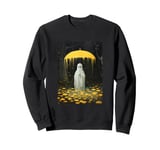 Halloween Spooky Ghost In The Forest Umbrella Flower Gothic Sweatshirt