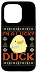 iPhone 15 Pro Funny Duck with Knife Meme - I'm a Lucky Duck Ugly Christmas Case