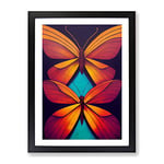 Miraculous Butterflies Framed Print for Living Room Bedroom Home Office Décor, Wall Art Picture Ready to Hang, Black A2 Frame (62 x 45 cm)