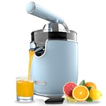 Cecotec Presse-agrumes électrique Xqueeze RetroJuice 1000 Blue. Pour oranges et agrumes, 1000 W, filtre inox, 2 cônes amovibles, capacité 500 ml, compatible lave-vaisselle.