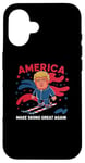 iPhone 16 Donald Trump Skiing America - Make Skiing Great Again Case