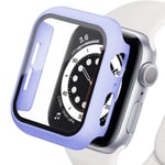 Hårdskal för Apple Watch-fodral 9 8 7 6 5 4 38 40mm Tillbehör Skärmskydd iWatch Serie 44mm 45mm 41mm 42mm Lila Lila Lila Lila Lilac 21 Series 321 38MM