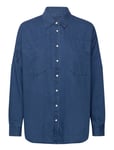 French Connection Zaves Chambray Denim Shirt Blå