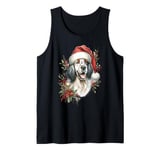 Christmas English Setter Dog Watercolor Artwork Tank Top