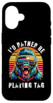 Coque pour iPhone 16 Je préférerais jouer au jeu Tag Ape Monkey Tag Primate VR