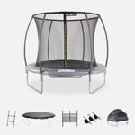 Trampoline 250cm filet intérieur avec pack d'accessoires + Tente de camping et sac de transport