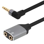 3.5mm TRRS 4Pole to Dual 3.5mm 4Pole Female Headset Y Splitter Audio Cable - 1m