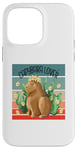 Coque pour iPhone 14 Pro Max Capybara fleur couronne nature harmonie joie animal amateur