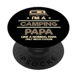 Camping-car glacière Nature Lover Camping Papa Like Normal Papa PopSockets PopGrip Adhésif