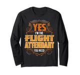 Retro Profession I'm The Flight Attendant Long Sleeve T-Shirt