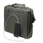 BIZEY Grey New Laptop Netbook Bag Shoulder Messenger Case Charging Port