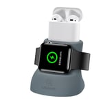 Usams 2-in-1 Charging Stand for Apple Watch & AirPods - Gray