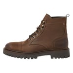 JACK & JONES Homme Jfwenzo Bottes en Cuir Sn, Marron/Pierre, 44 EU