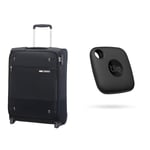 Samsonite Base Boost Upright Hand Luggage, 2 Wheels, 41 Litre, Lightweight 2 kg, Black, Cabin Size 55 x 40 x 20 cm & Tile Mate Bluetooth Item Finder