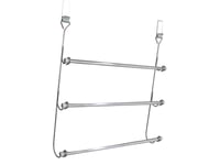 3 TIERS OVER THE DOOR TOWEL RAIL HOLDER RACK CHROME KITCHEN ORGANIZER LARGE