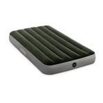 Matelas gonflable Intex Downy + gonfleur a pied intégré - 1 place large